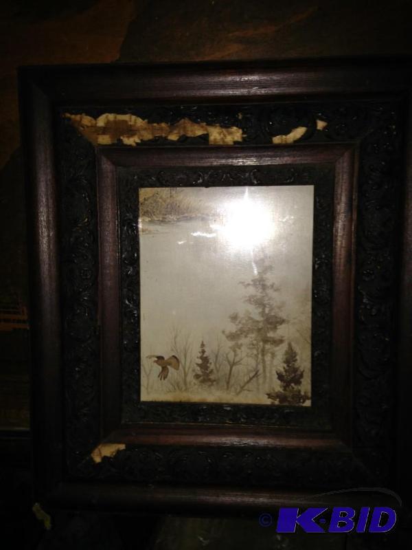 lot 57 image: VERY OLD PICTURE IN A FRAME