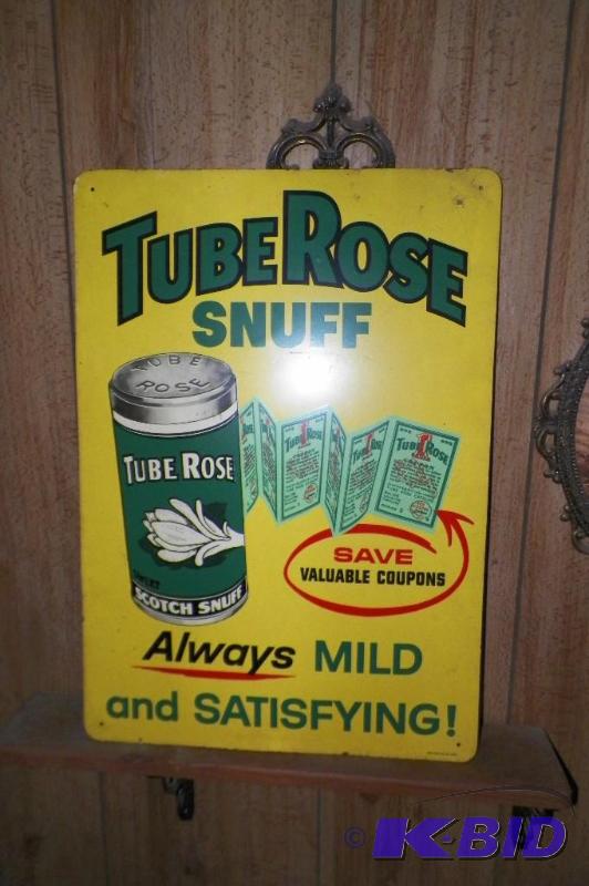 lot 9 image: Tube Rose Snuff Original Sign