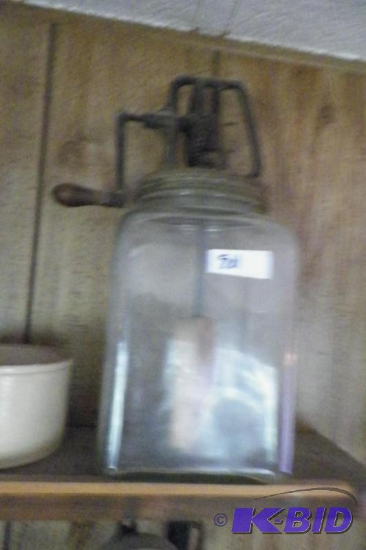 lot 90 image: OLD BUTTER CHURN COMPLETE