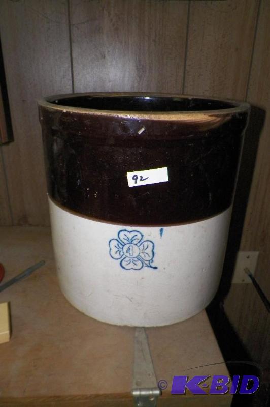 lot 92 image: 4 GALLON CROCK FULL OF MATCHES