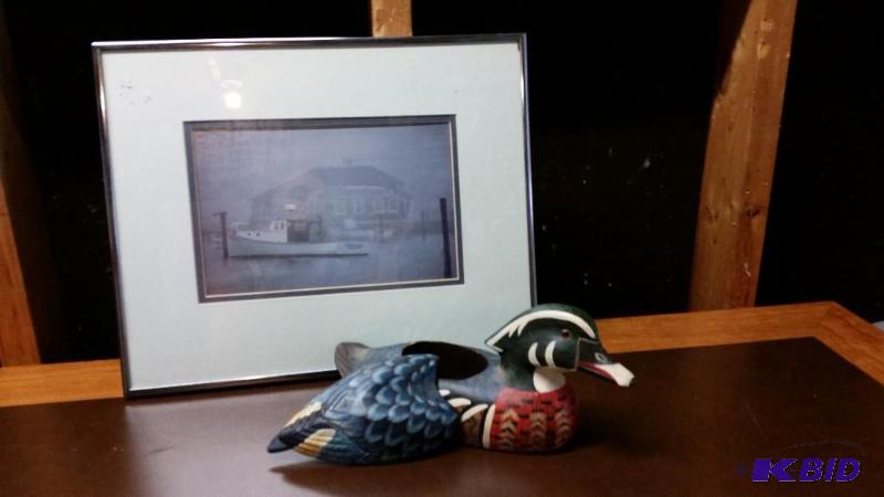 Marina Art with Wood Duck