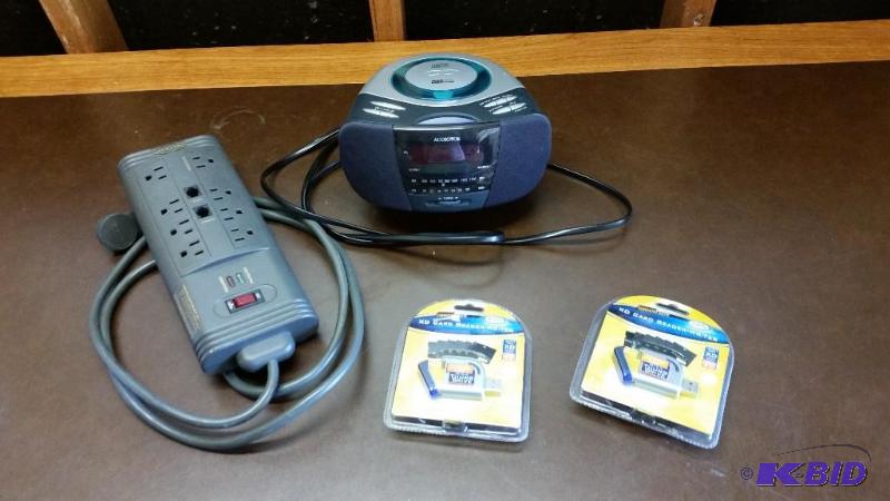 Stereo, Power Strip, XD Card Readers