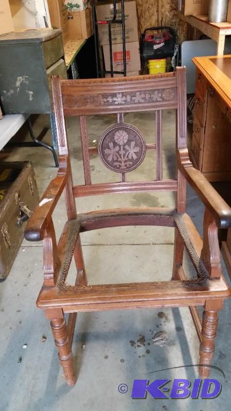 Hand Carved Wooden Chair