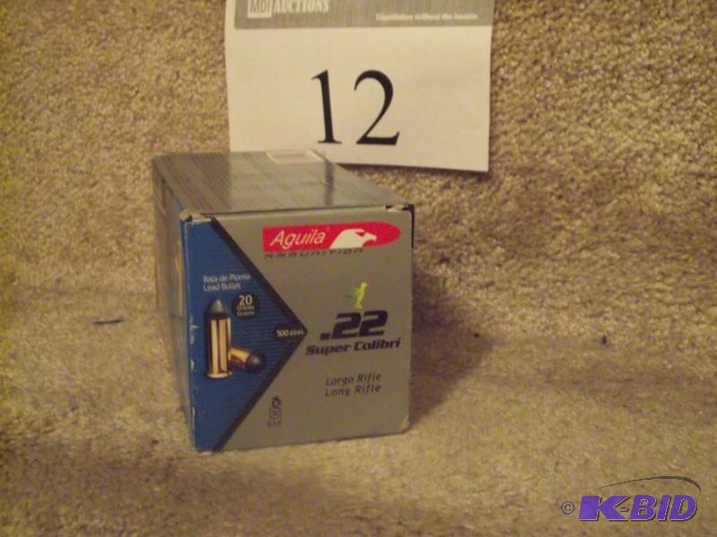 lot 12 image: Brick (500) of Super Calibri 22 ammo Not for ...