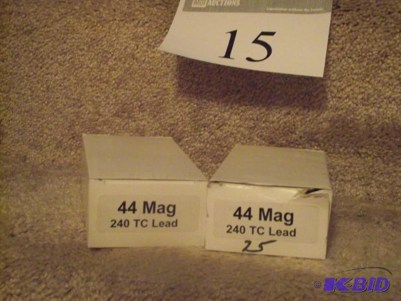 lot 15 image: lot of 75, 240 grain tc lead 44 Magnum...
