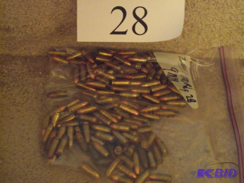 lot 28 image: lot of 150, 9mm fmj...
