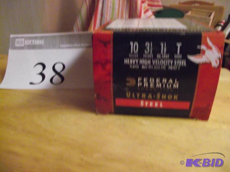 lot 38 image: 1 box 10 guage 3 12 Remington copperplated t...