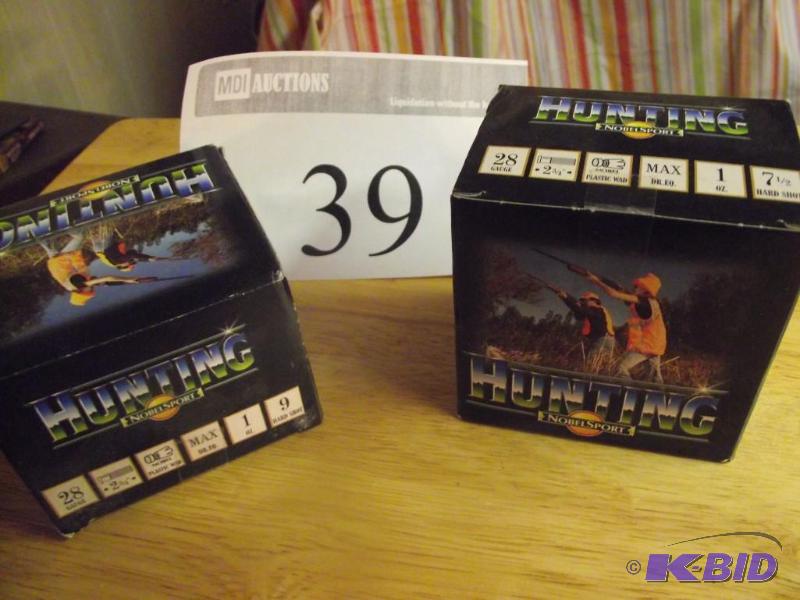 lot 39 image: 2 full boxes of Nobel Sport 28 guage shot she...