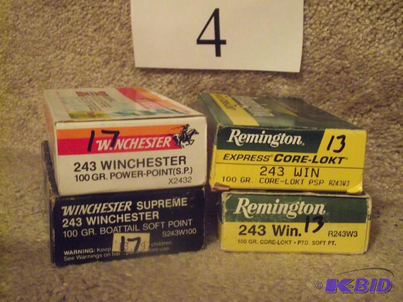 lot 4 image: lot of 60 assorted 100 grain 243...