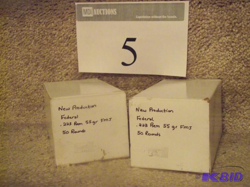 lot 5 image: lot of 85 assorted 55 grain fmj 223...