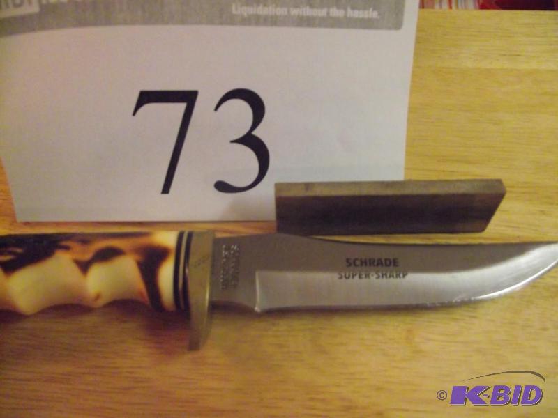 lot 73 image: Schrade Super Sharp USA 153UH in sheath with ...