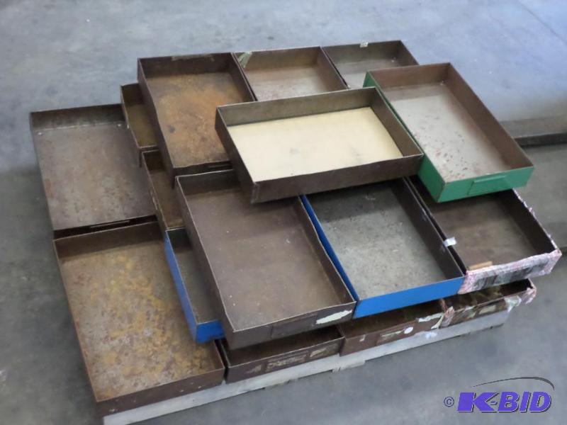 lot 17 image: (22) Industrial Steel Parts Bins...