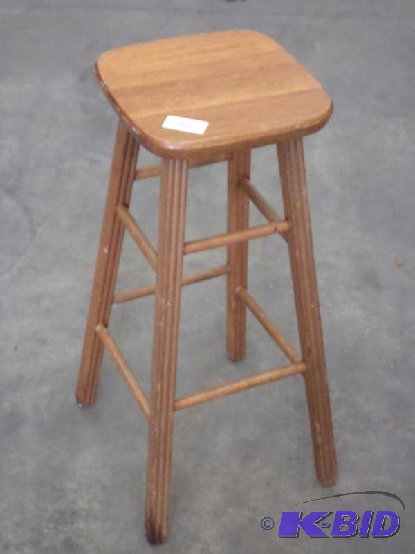 lot 42 image: 36" Wood Bar Stool...