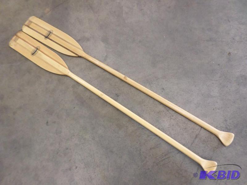 lot 54 image: Set Of (2) 6ft Canoe Paddles...