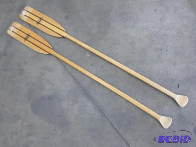 lot 55 image: Set Of (2) 6ft Canoe Paddles...