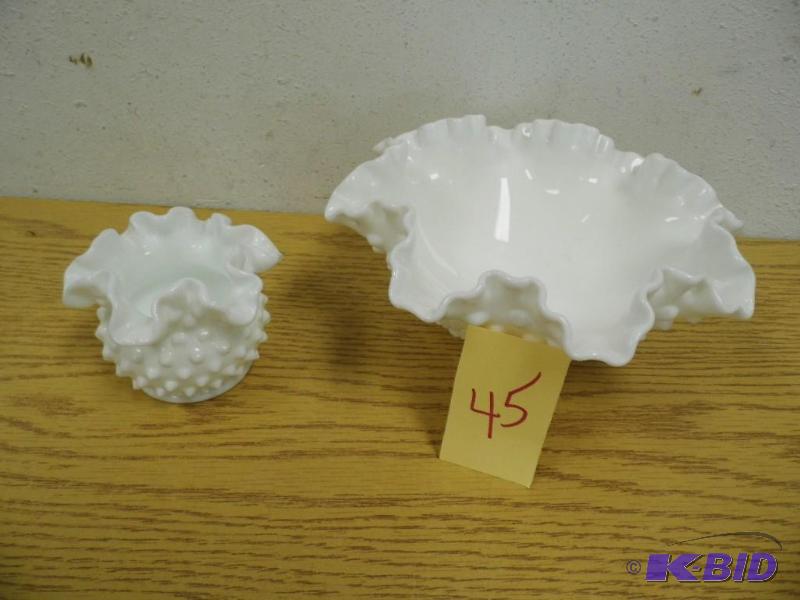 2 Piece Fenton Glass