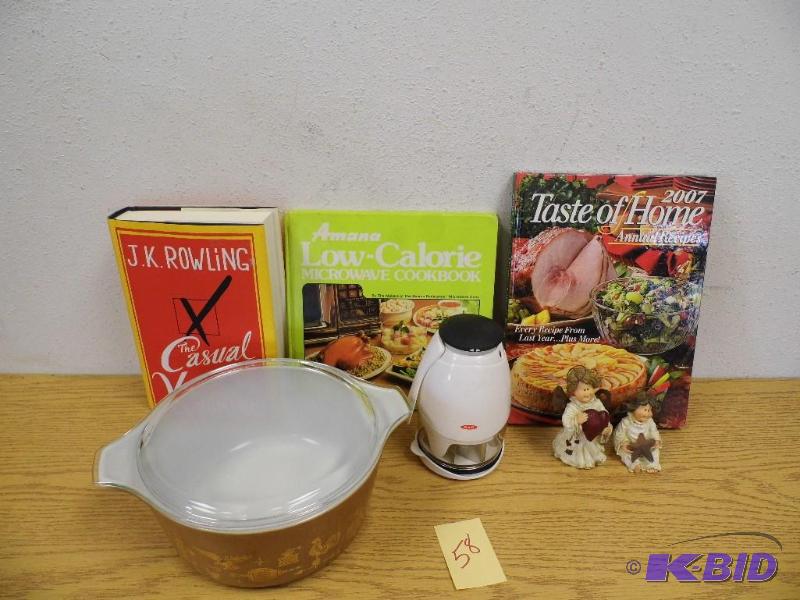 Books wKitchen Items
