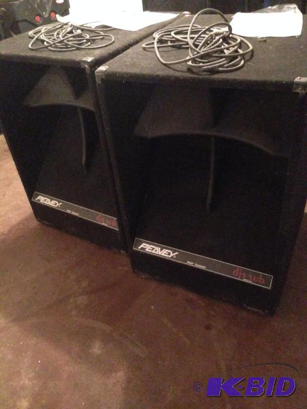 lot 18 image: (2) Square Peavey DJS Subs, BWX equipped 1 go...