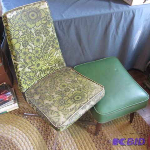 lot 130 image: Vintage Chair, Hassock