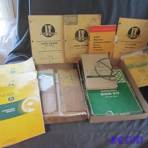 lot 145 image: John Deere, Case Manuals