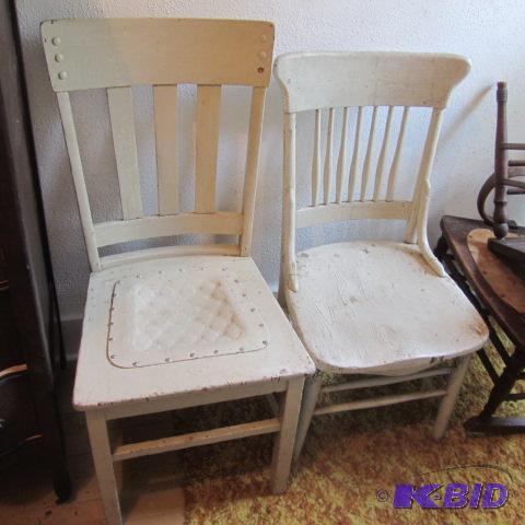 lot 192 image: Two Painted Chairs