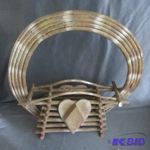 lot 26 image: Tramp Art Vine Flower Stand