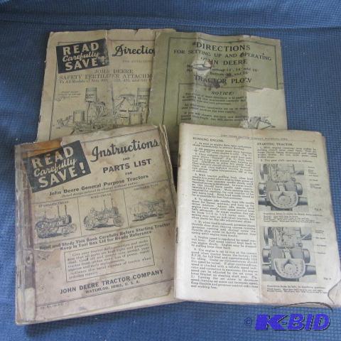 lot 31 image: John Deere Parts Lists
