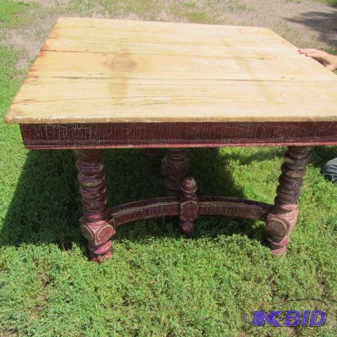lot 55 image: Oak Square Table