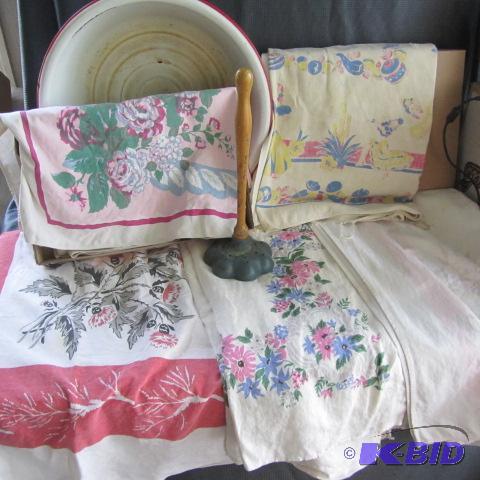 lot 94 image: Vintage tablecloths, Basin