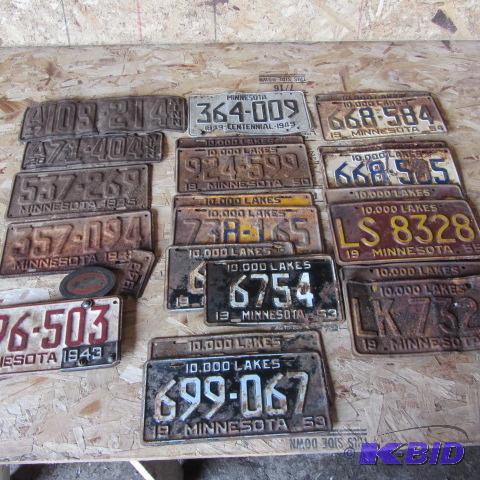 Vintage MN License Plates