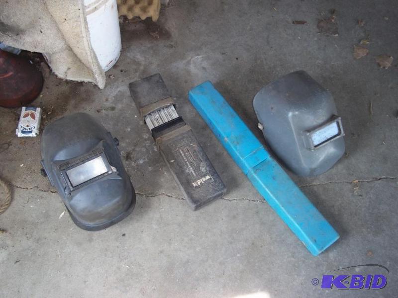 lot 121 image: Welding supplies   2 welding helmets  welding...