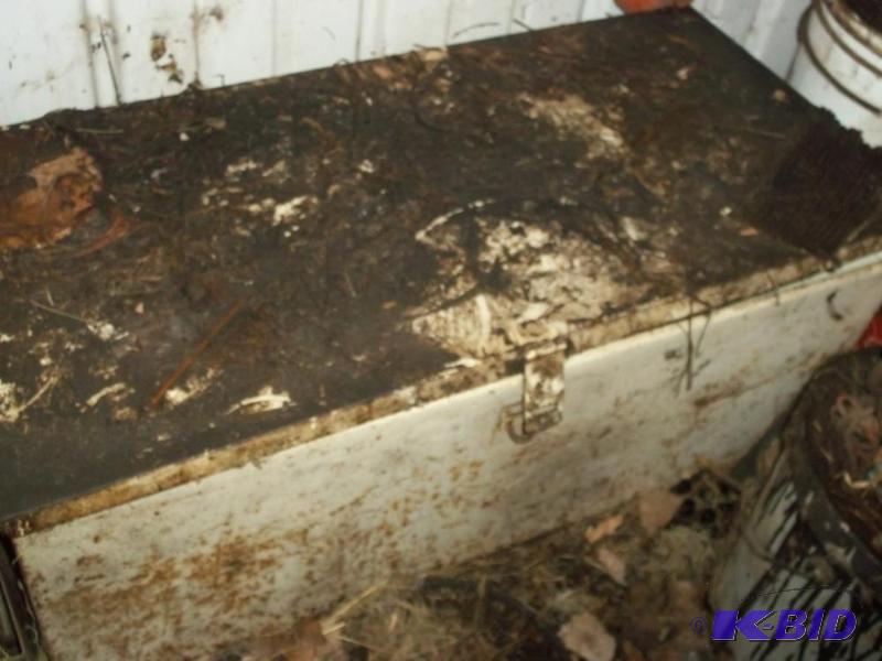lot 71 image: White metal chest...
