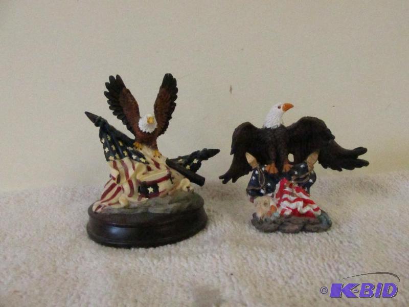 Two Small Eagle Statues.