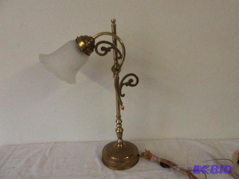 Beautiful Scrolled Brass Lamp.