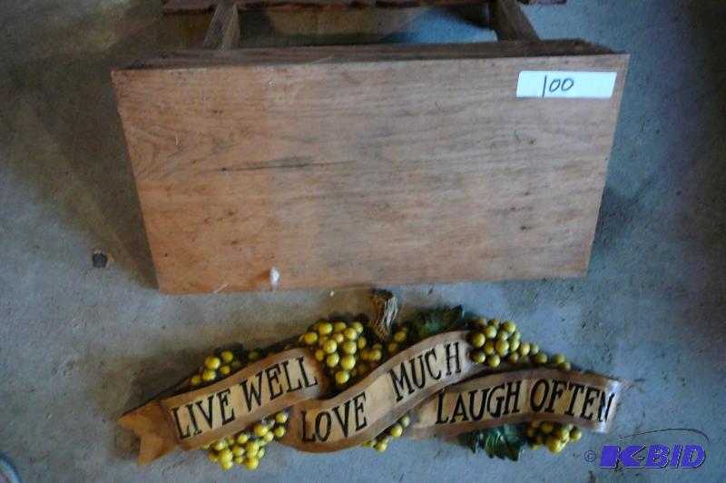 Wood Shelf and Plaque....