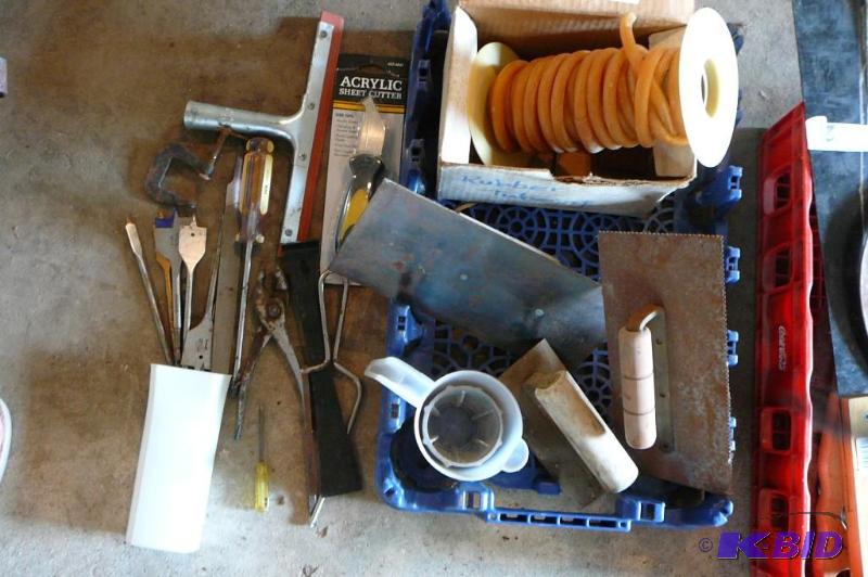 Misc Selection Of Cement Tools, Drill Bits, S...