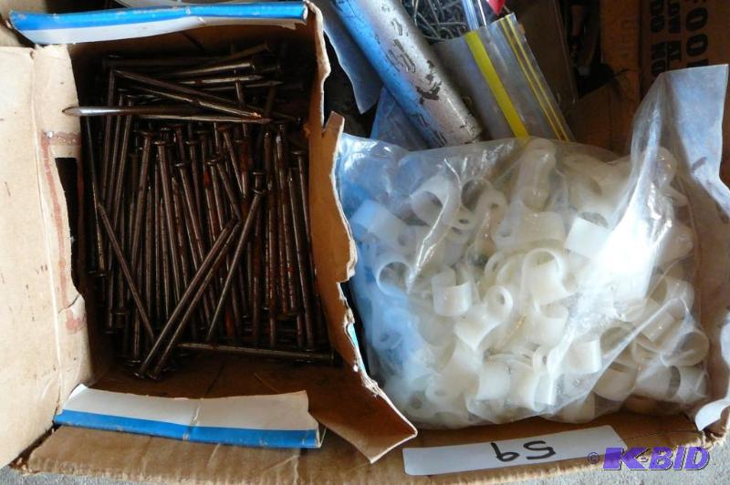 Lot of Misc Nails, Screws and Cable Holders....