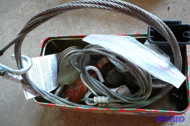 Cable Wire Hooks, Various Size Pulleys....