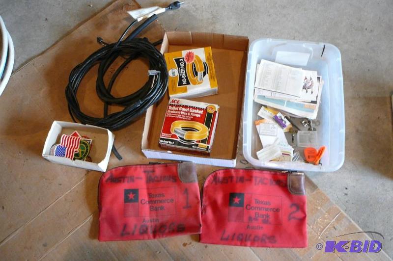 Bank Bag, Extension Cord, Toilet Bowl Gasket....