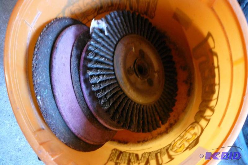 Oil Drain Pan, Misc Grinding Discs, Wire Whe...