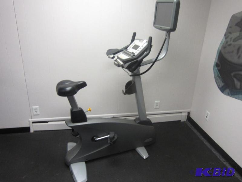 lot 9 image: Matrix Ux3  Commercial Grade Upright Exercise Bike  W Matching  Matrix LCD TV package