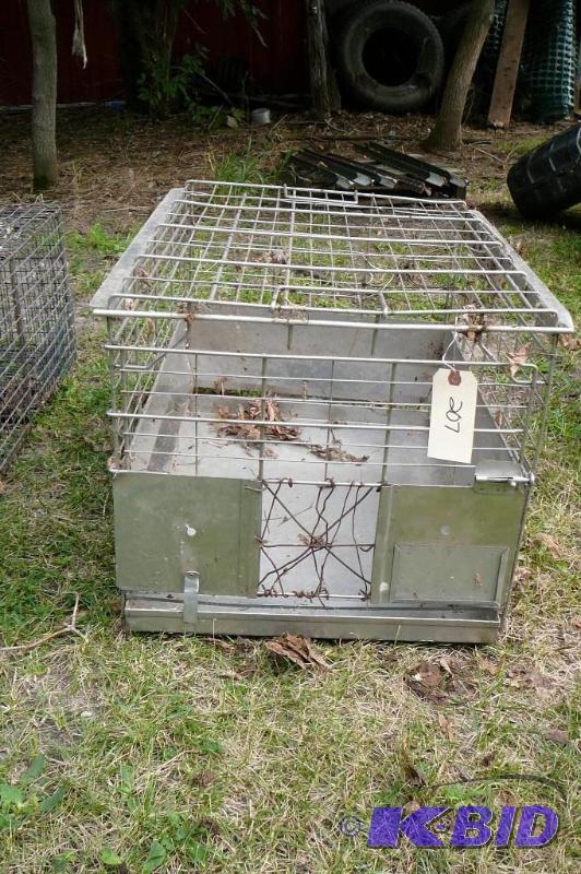 lot 207 image: stainless steel&nbsppet carrier with slide o...