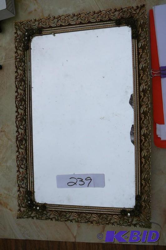 lot 239 image: Mirror & Vase...