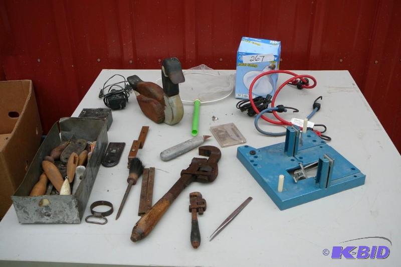 lot 267 image: Antique Pipe Wrench, Mini Antique Pipe Wrench...