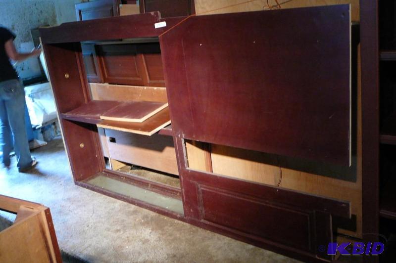 lot 285 image: Wooden Shelving unit 8 x 53" long (Matc...