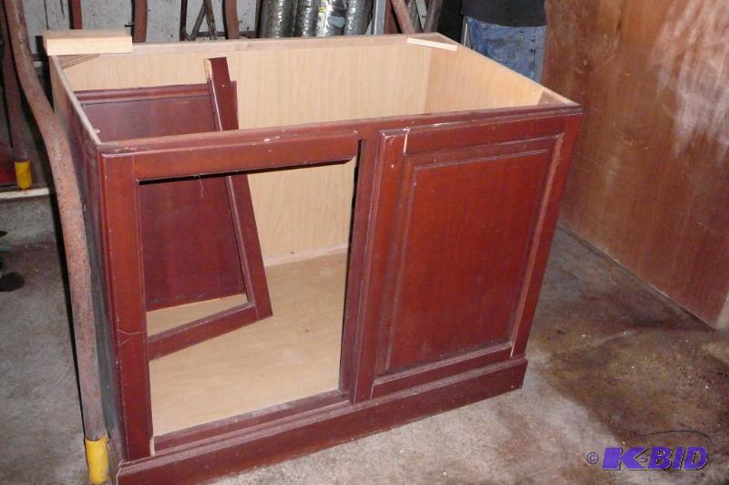 lot 288 image: Wooden unit 2 door 27" deep x 44 long x ...