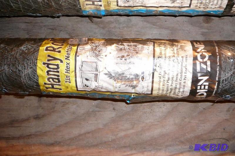 lot 292 image: Chicken Wire 3 New Rolls 48" x 25"...