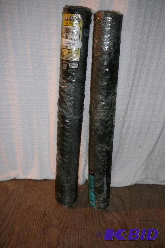lot 294 image: Chicken Wire 2 New Rolls 36" x 50"...