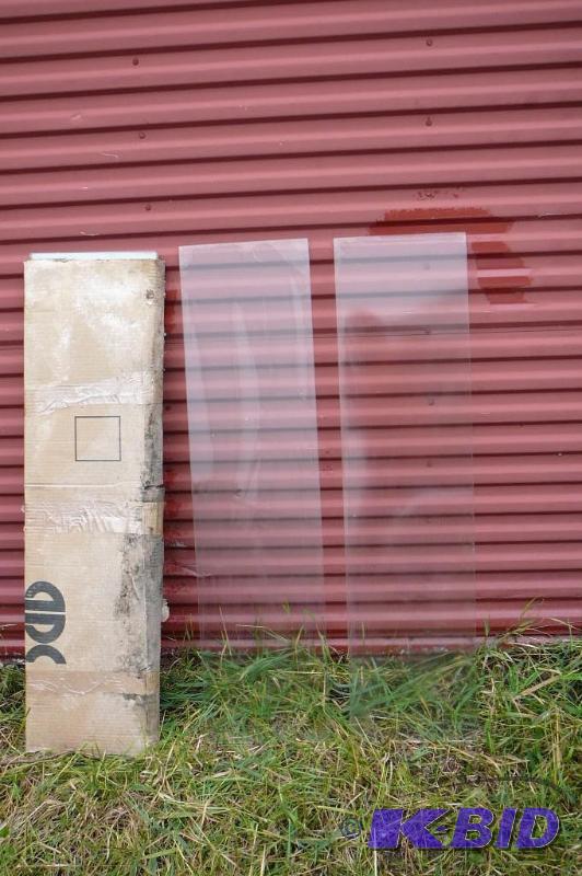 lot 302 image: 6 NEW - Glass Shelves 11 14 x 45"...