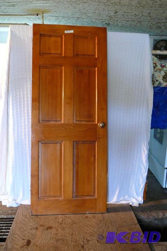lot 328 image: Solid Oak Door 30 x 76...